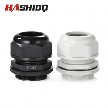 【航仕電氣】PG42灰白電纜固定頭 防水接頭 高端品質(zhì) 塑料接頭