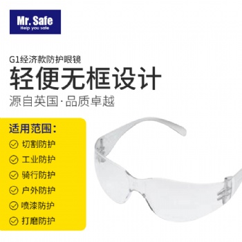 G1運動款經(jīng)濟型防沖擊防護眼鏡護目鏡