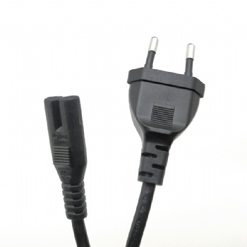 2*0.75平方電源線歐規兩插八字尾家用電器鏈接線廠家