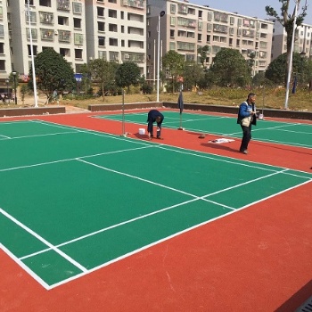 衡陽塑膠球場塑膠地坪材料帶施工服務(wù)價格便宜