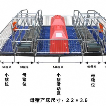 沈陽豬場 母豬復合產(chǎn)床 熱鍍鋅定位欄 保育床 河北畜牧設備廠家