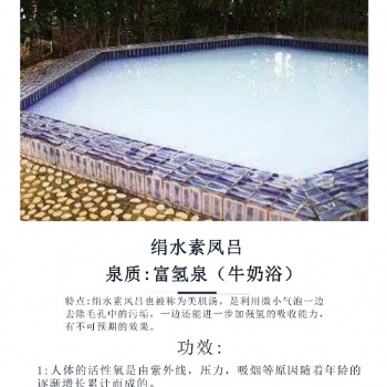 溫泉承建，牛奶浴，碳酸浴，泥漿浴，網紅聲吶池等。承建泳池，水上樂園等工程。