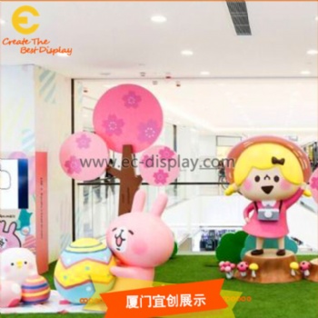 商場購物中心玻璃鋼卡通公仔DP點展示道具 圣誕節(jié)新年裝飾道具