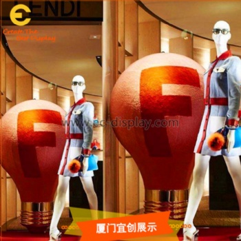 季節(jié)櫥窗裝飾 櫥窗創(chuàng)意道具 仿真燈泡造型道具定制