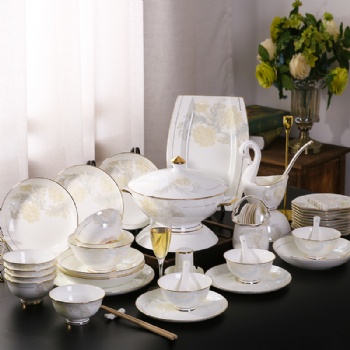 陶瓷餐具 景德鎮(zhèn)餐具套裝 加工定制加字碗盤碟