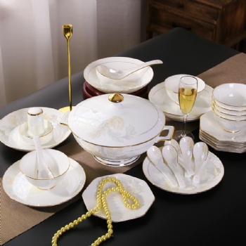 歐式陶瓷餐具套裝 景德鎮(zhèn)餐具禮品 定制商務(wù)禮品餐具