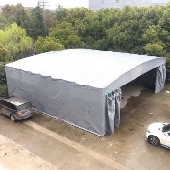騰達(dá)定制大型防雨伸縮棚倉庫棚移動(dòng)棚大型推拉篷