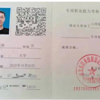 人社部心理健康指導(dǎo)師專項能力證書考試報名培訓(xùn)考試