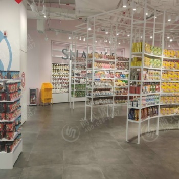 福建晨光文具貨架十元店雙面中島柜小型精品店貨架來(lái)圖設(shè)計(jì)