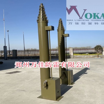 風力發電快裝式升降避雷針，10米15米手電一體移動升降桿接閃器