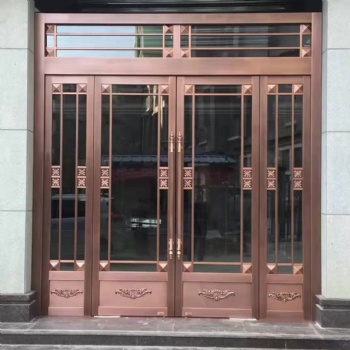 西安玻璃銅門制作廠家 歐式銅玻璃門價(jià)格