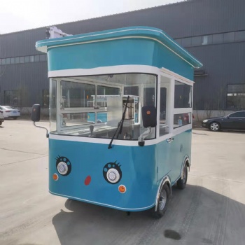移動(dòng)四輪早餐擺攤多功能小吃車(chē)商用美食快餐炸串鹵菜熟食電動(dòng)餐車(chē)