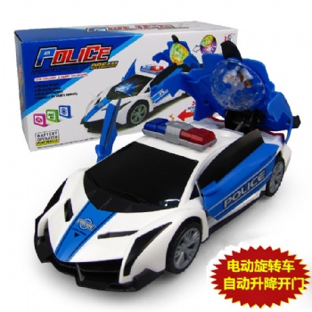 抖音同款自動(dòng)升降開門車模型電動(dòng)萬向燈光音樂360°旋轉(zhuǎn)兒童玩具車