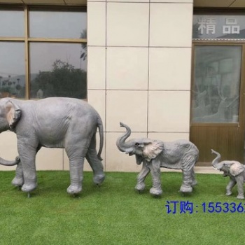 戶外玻璃鋼野生動(dòng)物非洲大象模型雕塑園區(qū)別墅草坪泰國落地大擺件