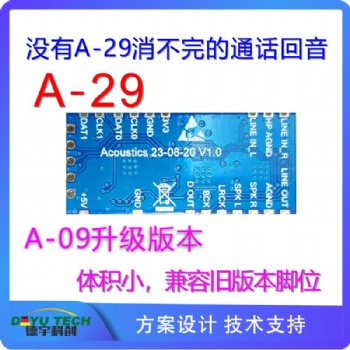 大音量,小體積通話對講設(shè)備降噪消回音模塊A-29